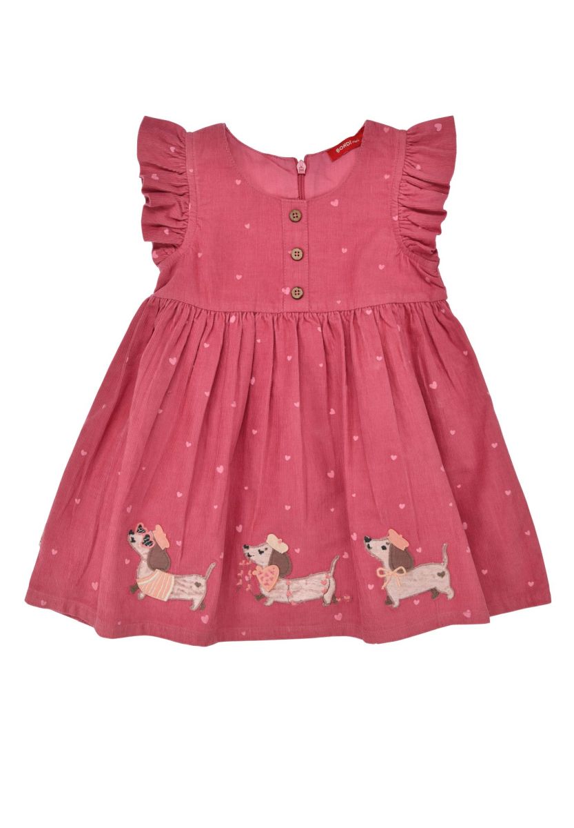 Bondi Baby Cordkleid "Hundefamilie"