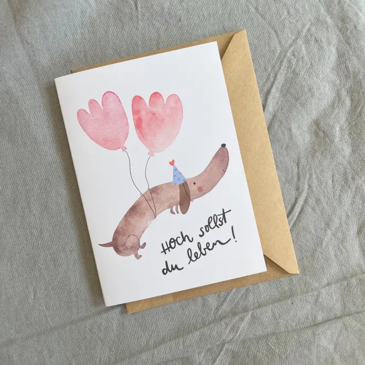 Hannahs Firlefanz - Klappkarte zum Geburtstag Dackel