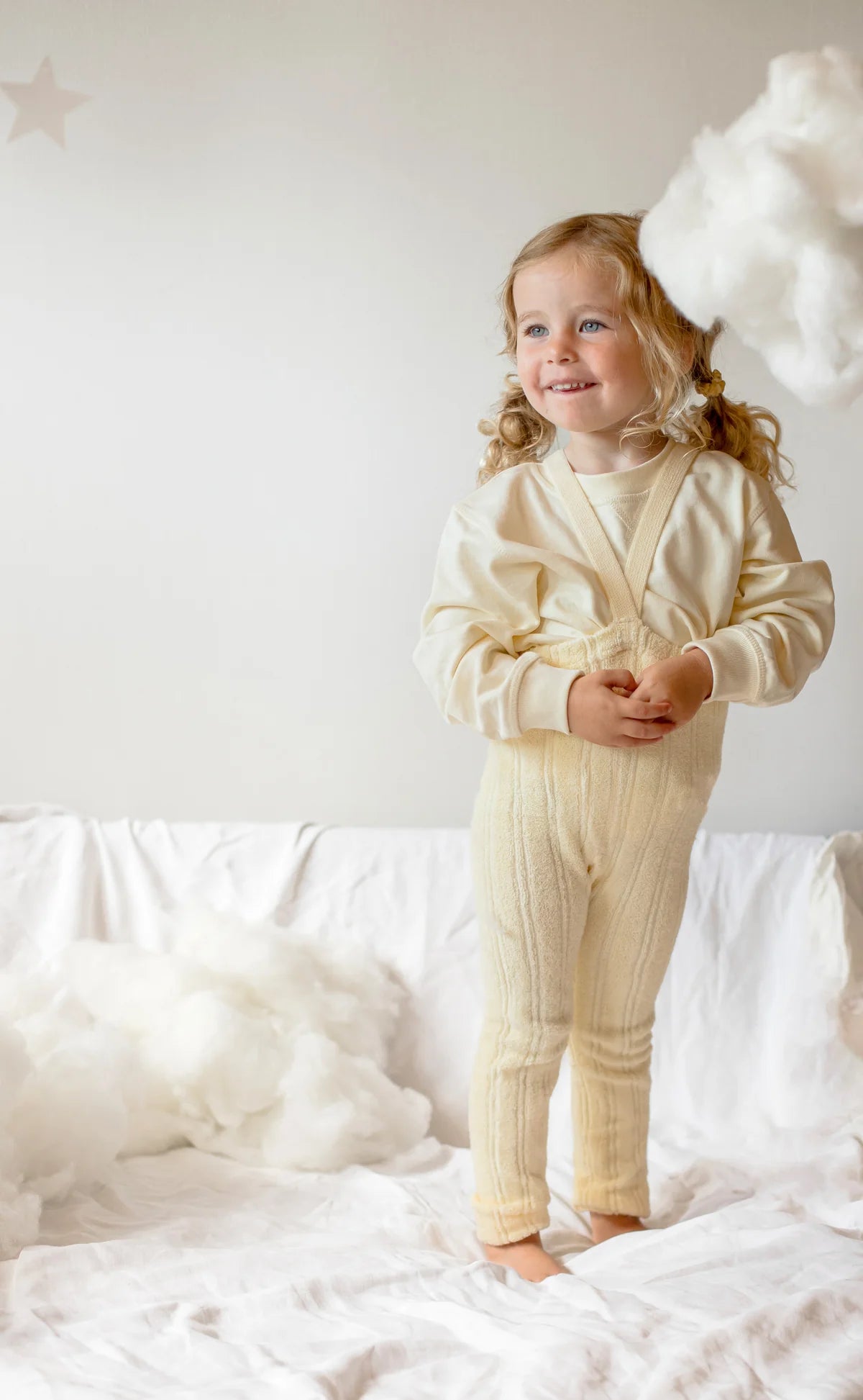 Silly Silas Grany Teddy footless tights (GOTS) lemon icing