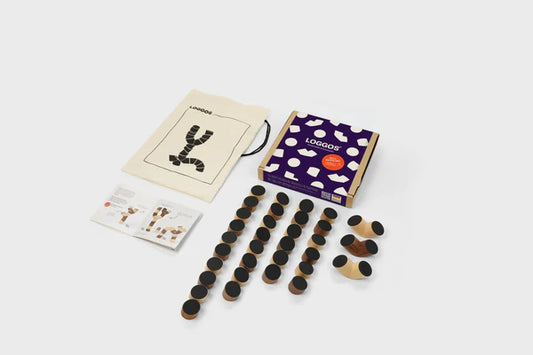 Loggos Designobjekt und Stapelspiel Buche Nuss (L-Set)