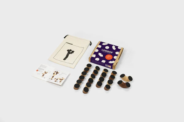 Loggos Designobjekt und Stapelspiel Buche Nuss (M-Set)