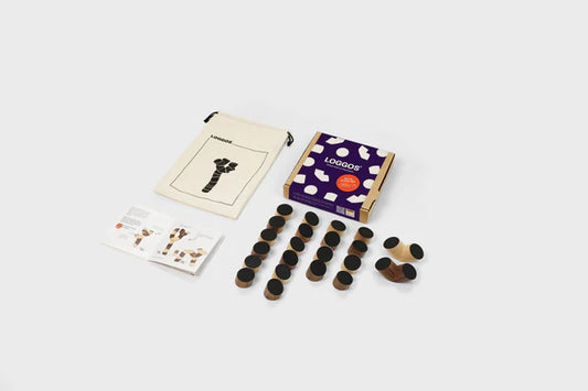 Loggos Designobjekt und Stapelspiel Buche Nuss (M-Set)