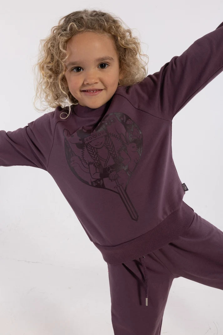 Danafae Sweater "Danamerika"  Grey Plum FAUNA FREJA