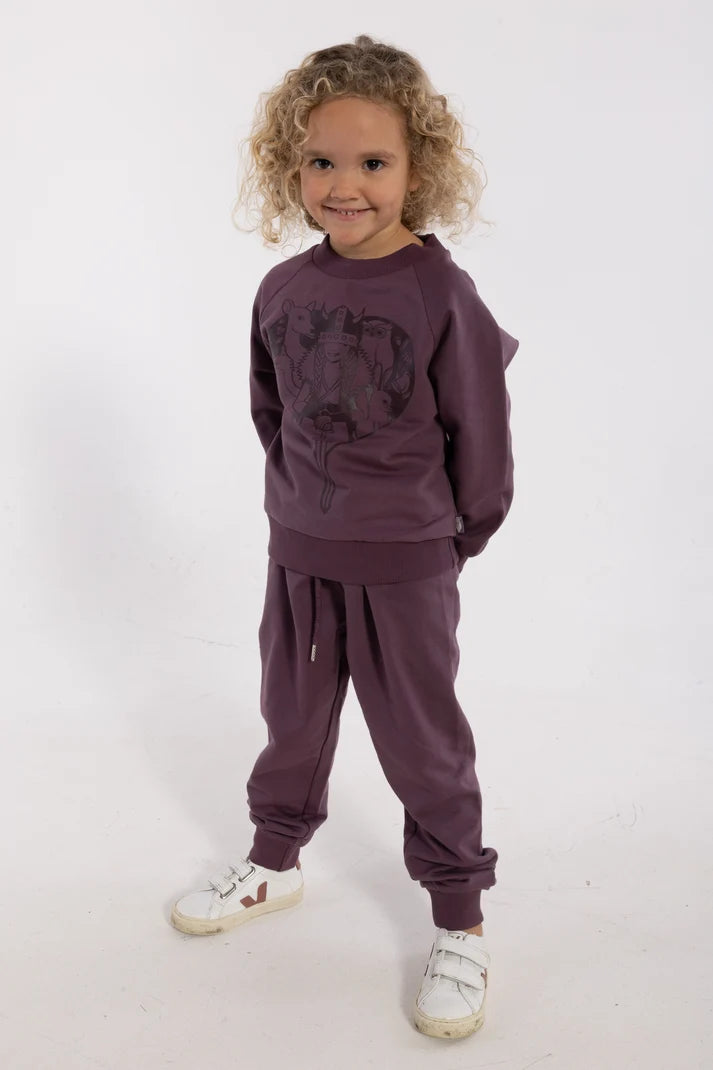Danafae Sweater "Danamerika"  Grey Plum FAUNA FREJA
