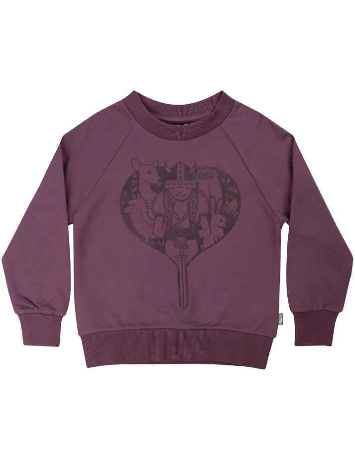 Danafae Sweater "Danamerika"  Grey Plum FAUNA FREJA