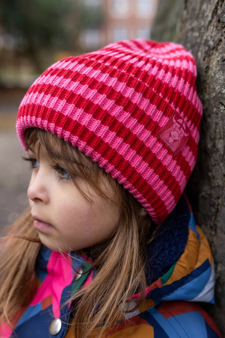 Danafae Daneby Cotton Beanie Dark Red/Soft Cherry FREJA