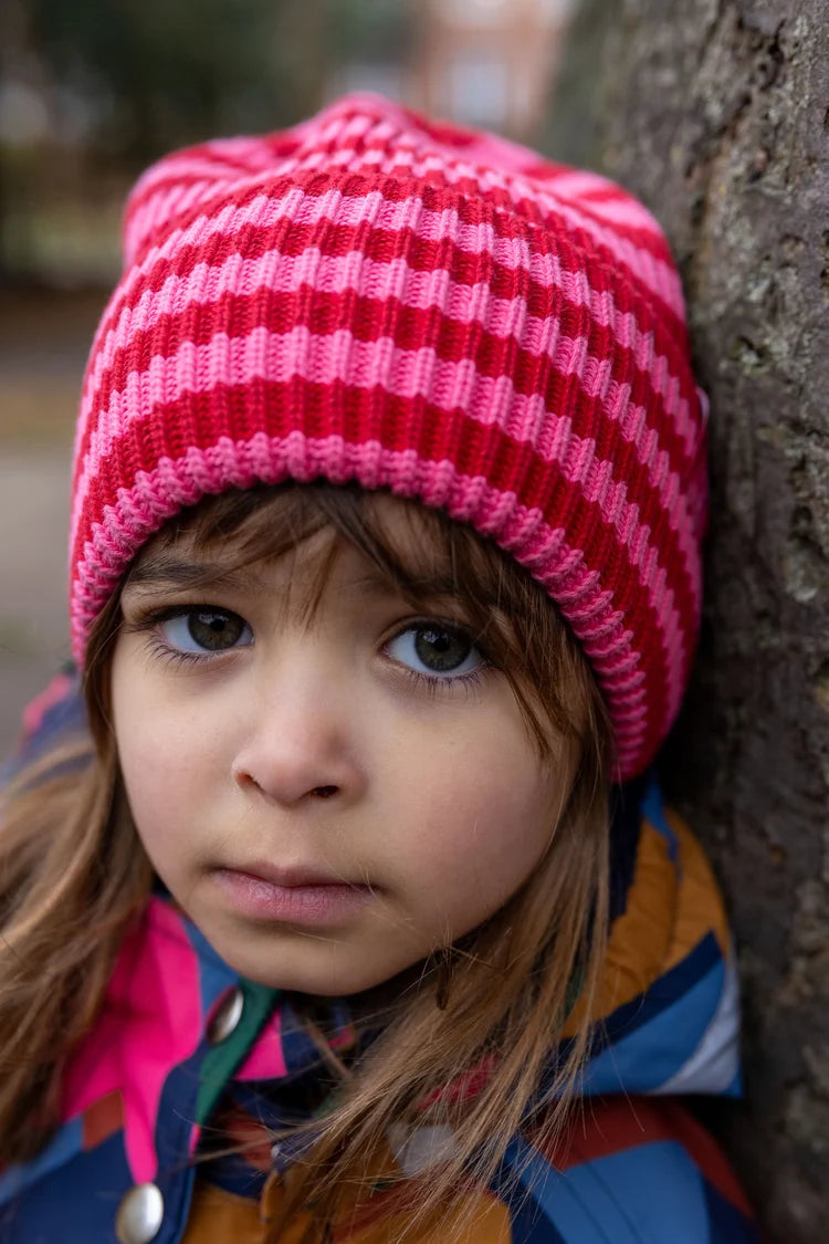 Danafae Daneby Cotton Beanie Dark Red/Soft Cherry FREJA