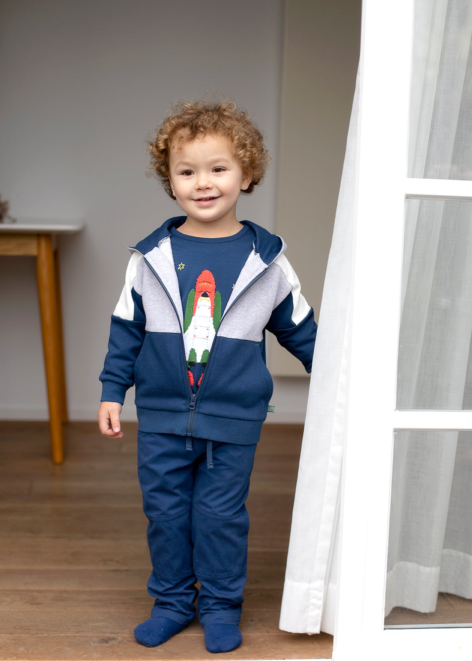 Enfant Terrible Shirt mit Bouclé Raketenstickerei