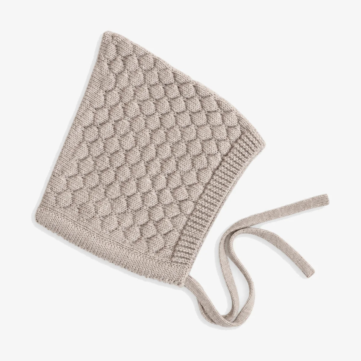 LilleToni Babymütze Ela zum Binden in camel melange