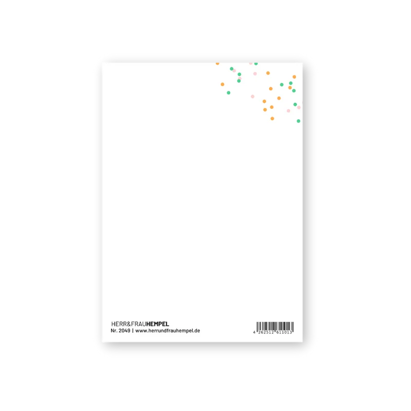 Herr & Frau Hempel Postkarte - Tutto Kompletti Konfetti