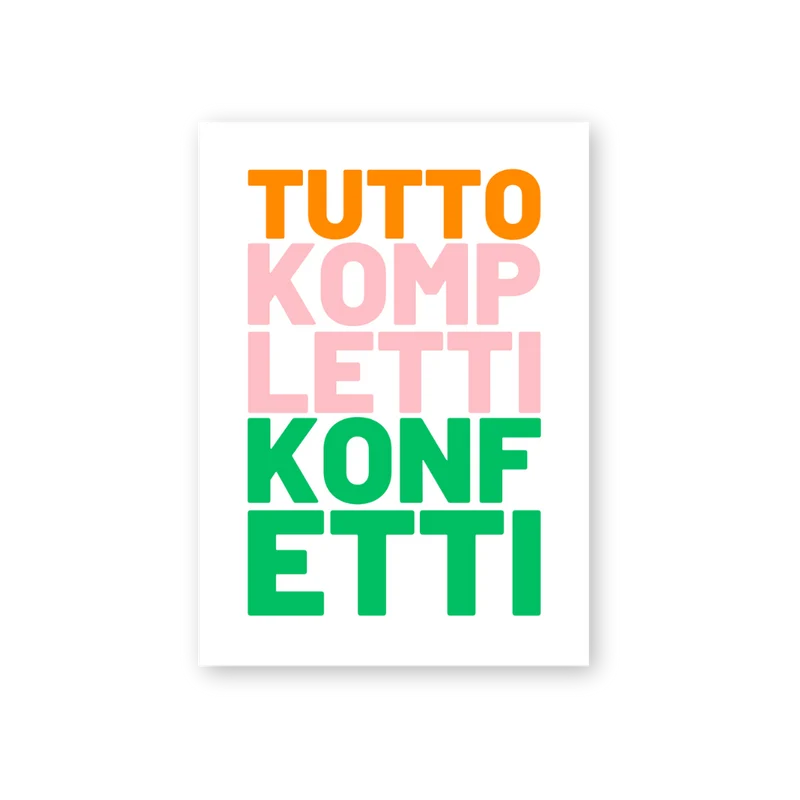 Herr & Frau Hempel Postkarte - Tutto Kompletti Konfetti