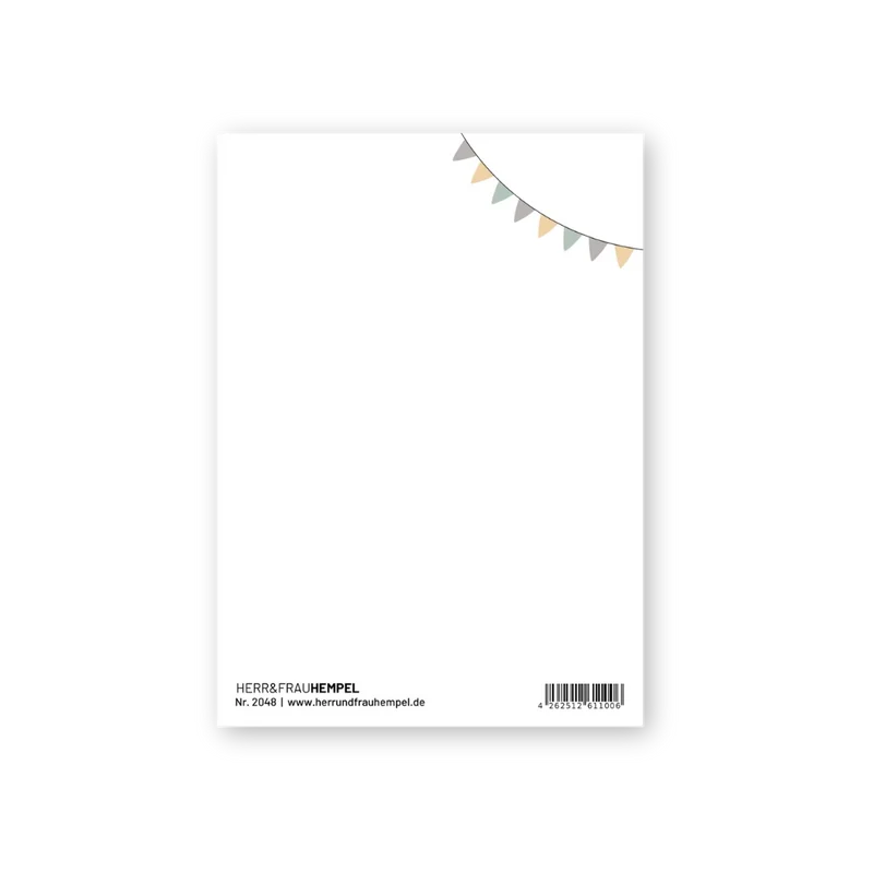 Herr & Frau Hempel Postkarte - Hallo kleines Glück