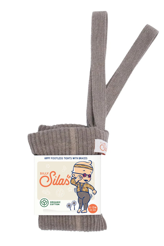Silly Silas Hippy footless tights (GOTS) cocoa blend