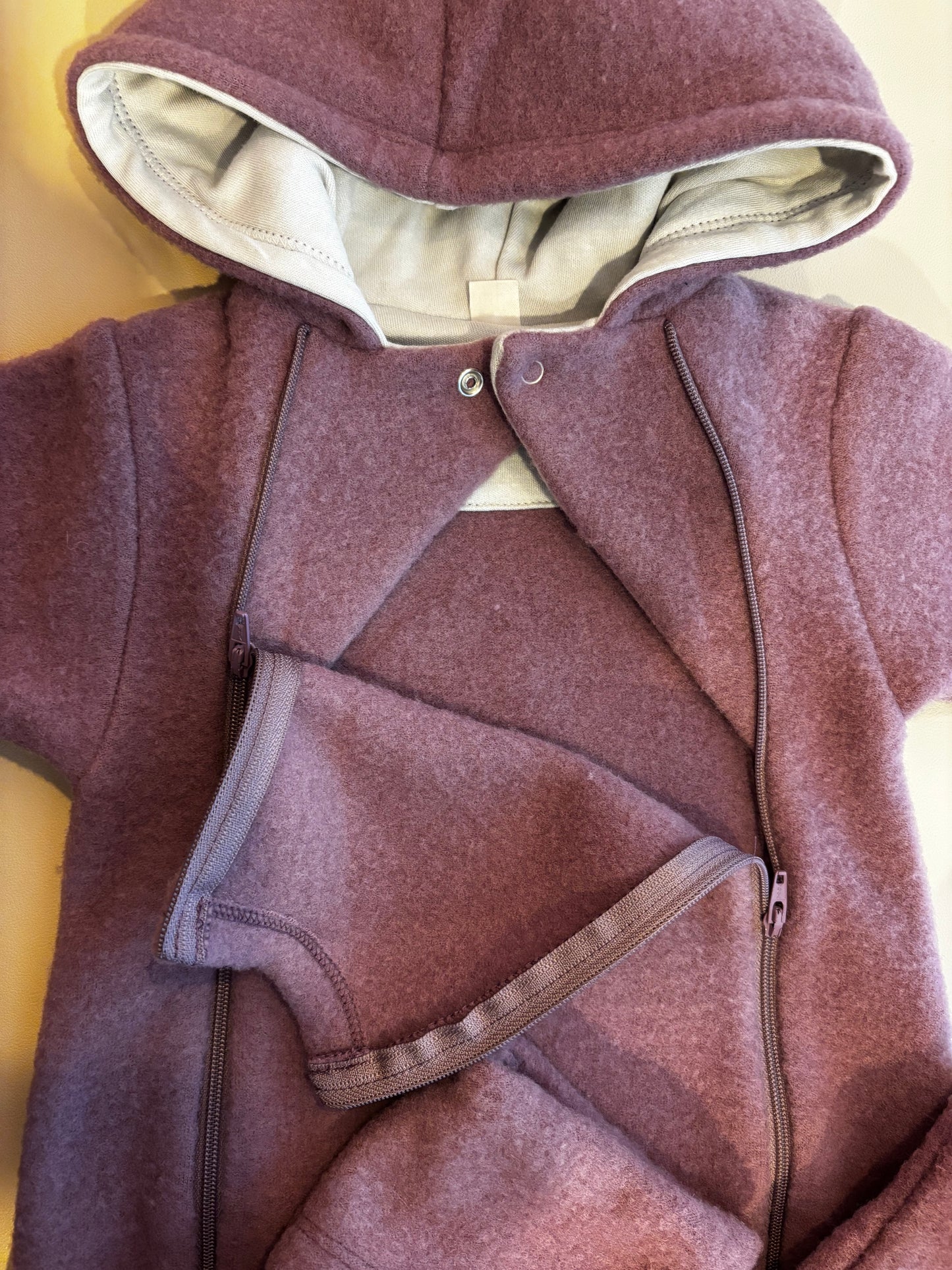 Popolini Wollfleece Overall Baby dusty plum
