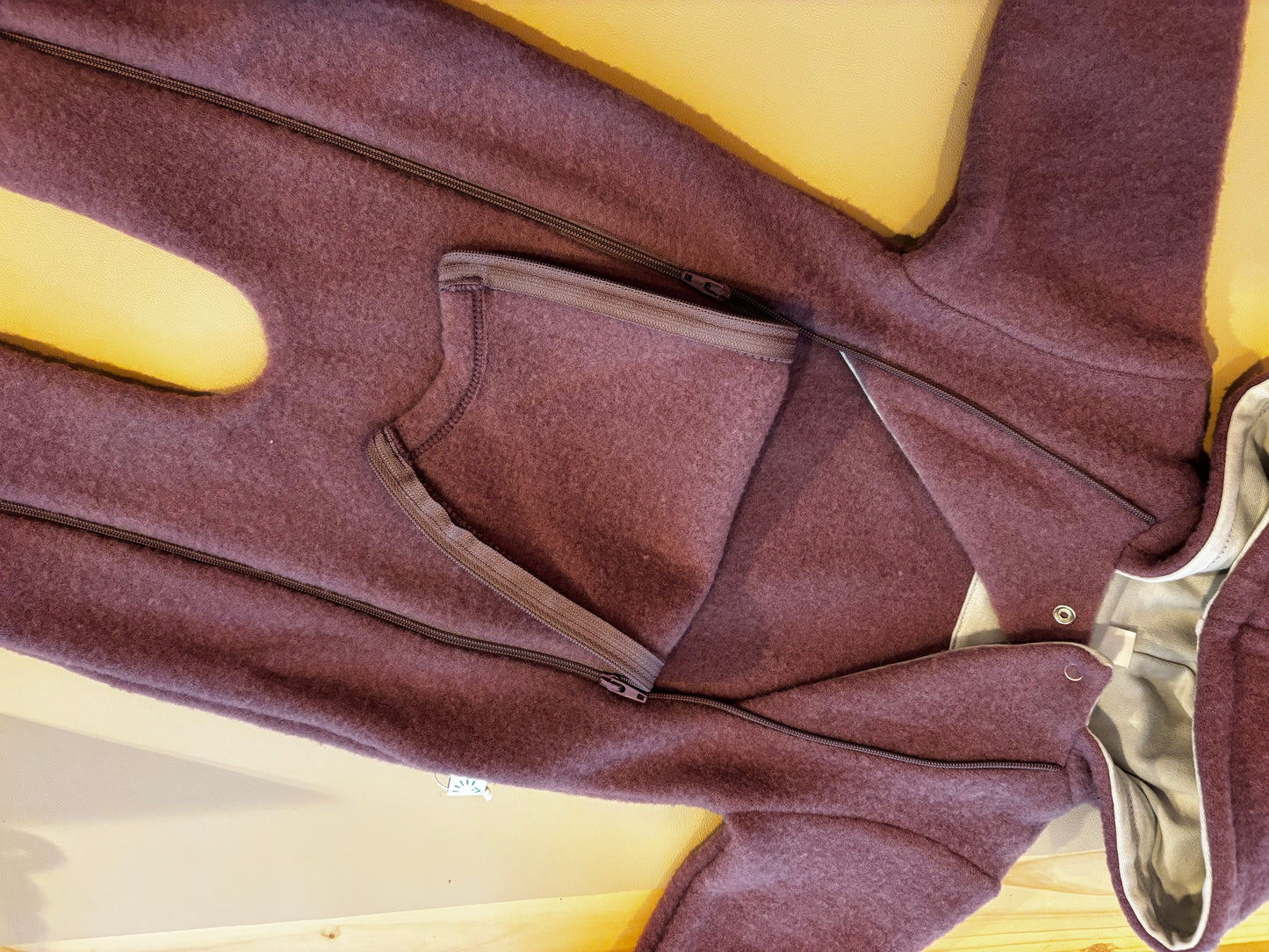 Popolini Wollfleece Overall Baby dusty plum