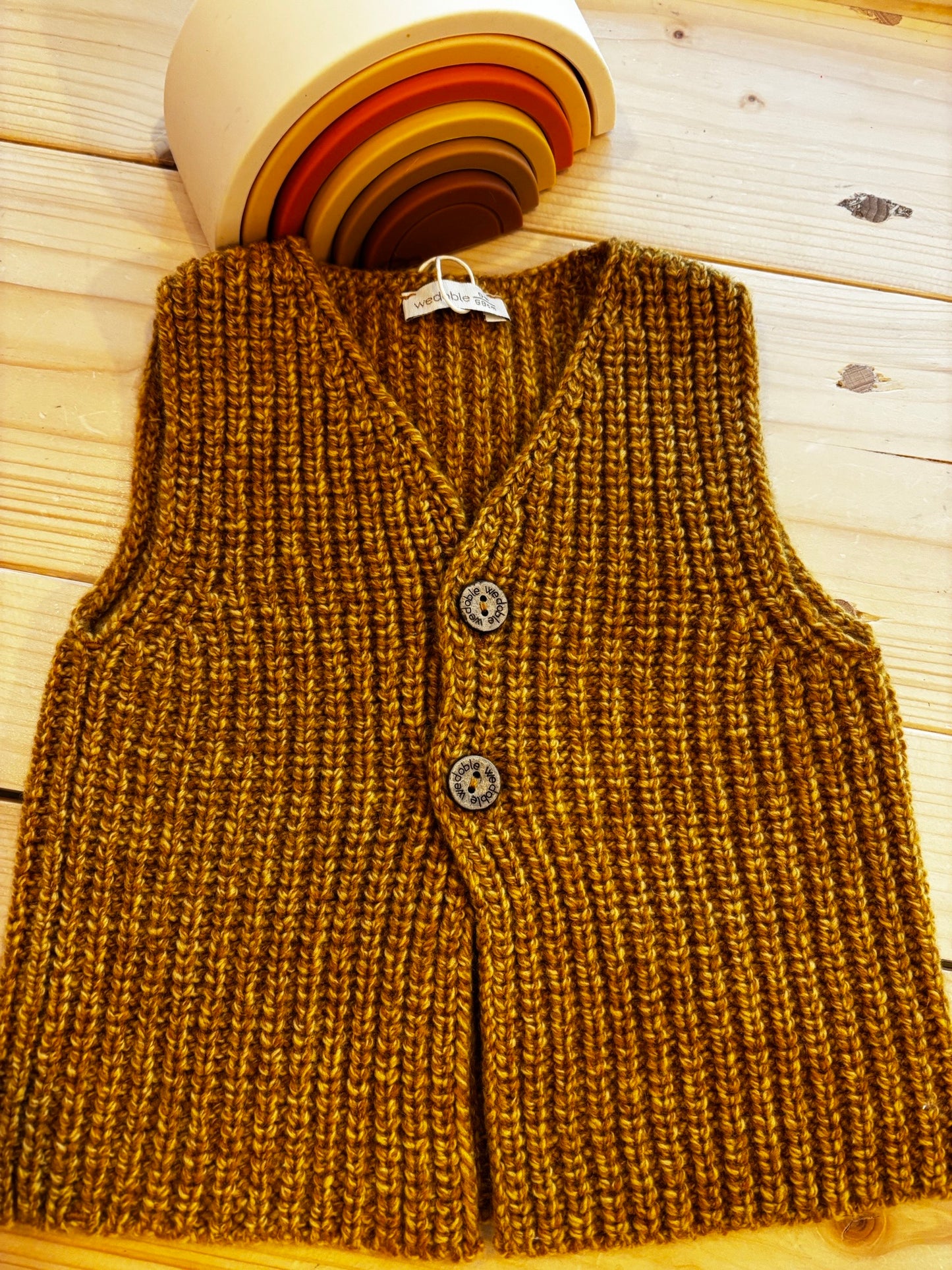 Wedoble gestrickter Weste aus Merinowolle