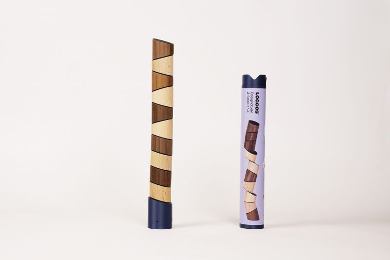 Loggos Stapelspiel Buche Nuss S-Set