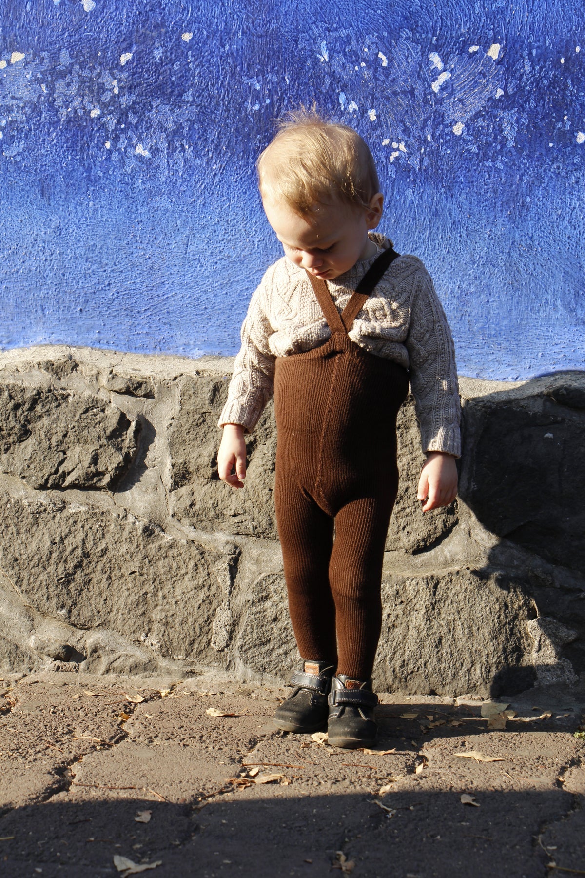 Silly Silas Footed Cotton Tights (GOTS) chocolate brown