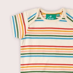 Little Green Radicals - Vintage Rainbow Organic Baby-Body 2-Pack