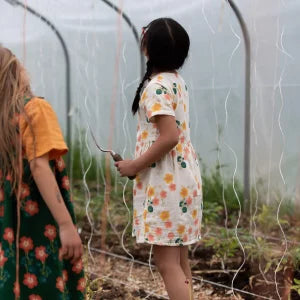 Little Green Radicals - Flora-Kurzarmkleid