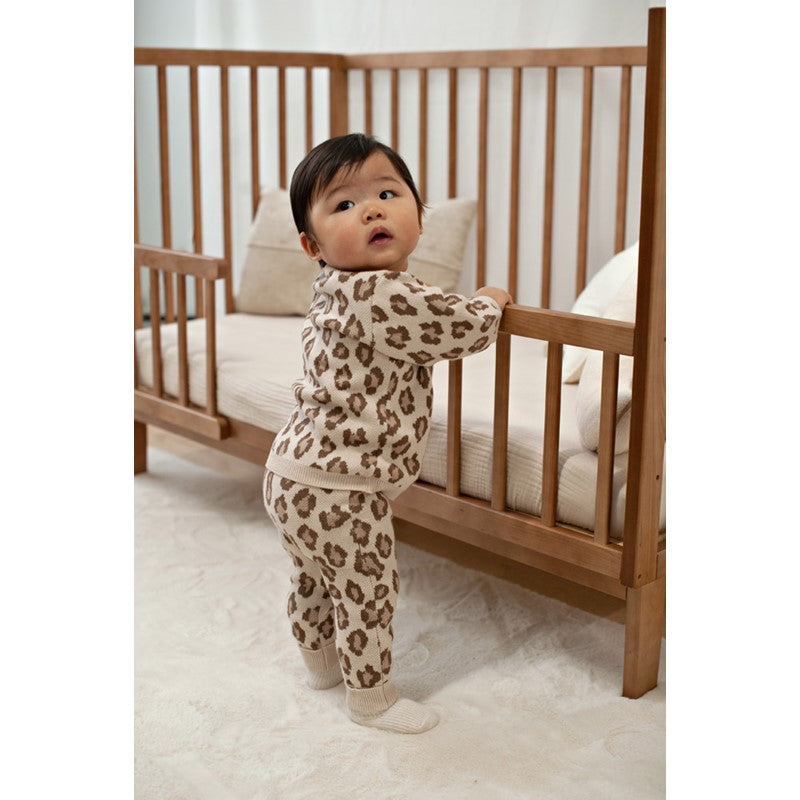 Feetje Baby Strickhose Leopard