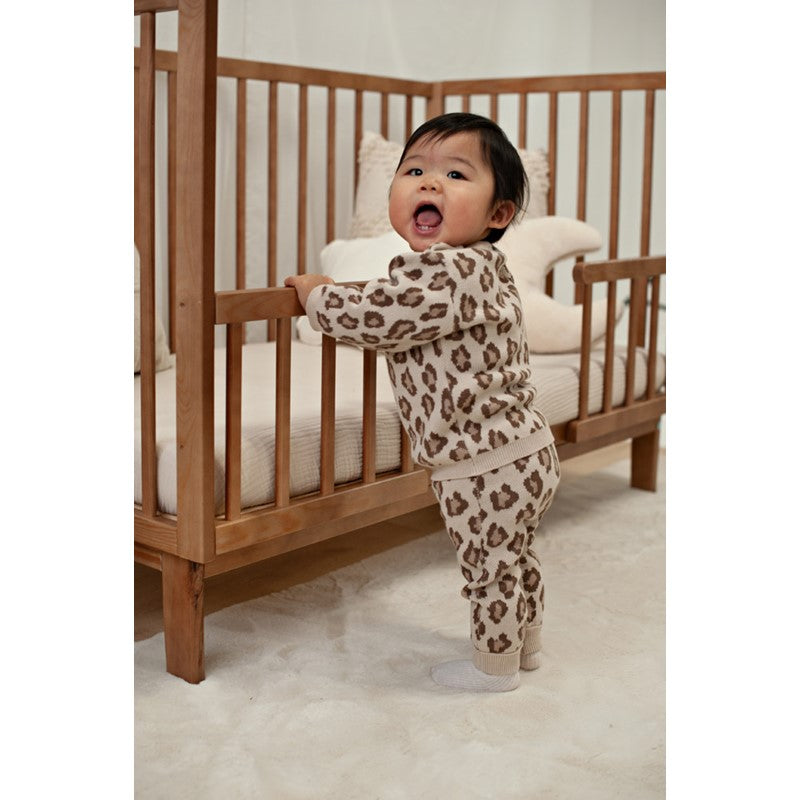 Feetje Baby Strickhose Leopard