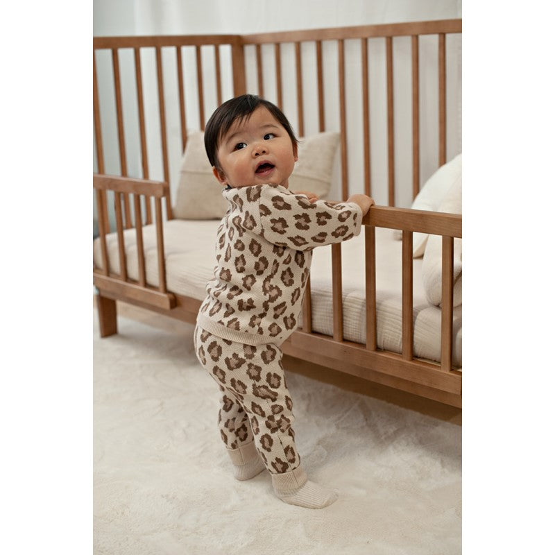 Feetje Baby Strickhose Leopard