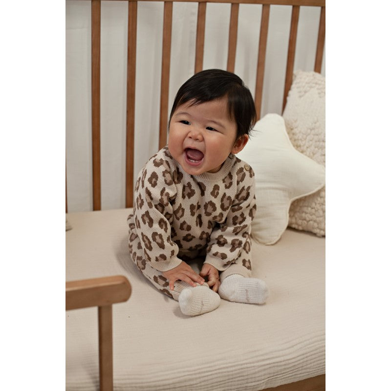 Feetje Baby Strickpullover Leopard