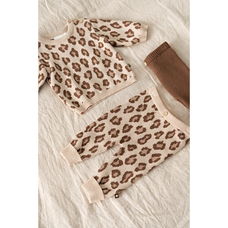 Feetje Baby Strickhose Leopard