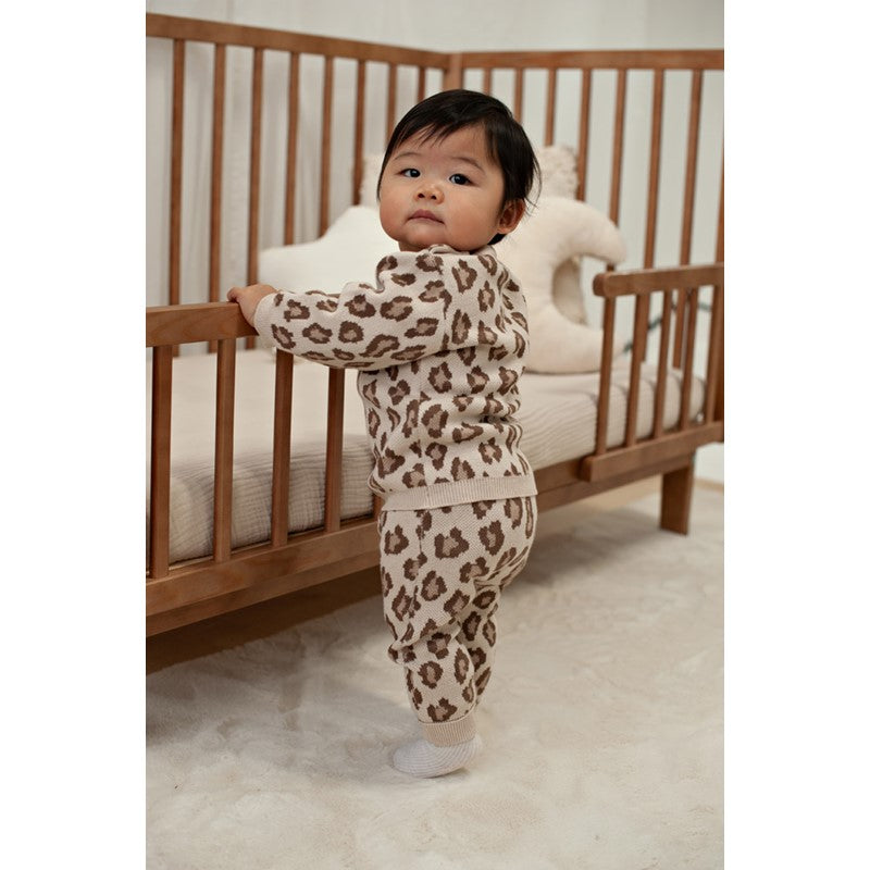 Feetje Baby Strickhose Leopard