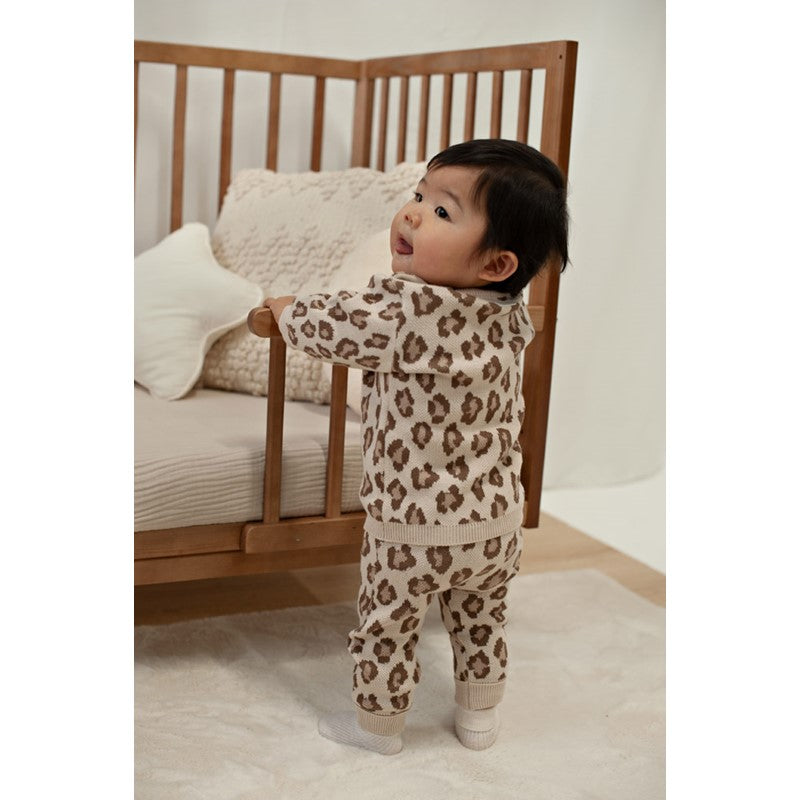Feetje Baby Strickhose Leopard