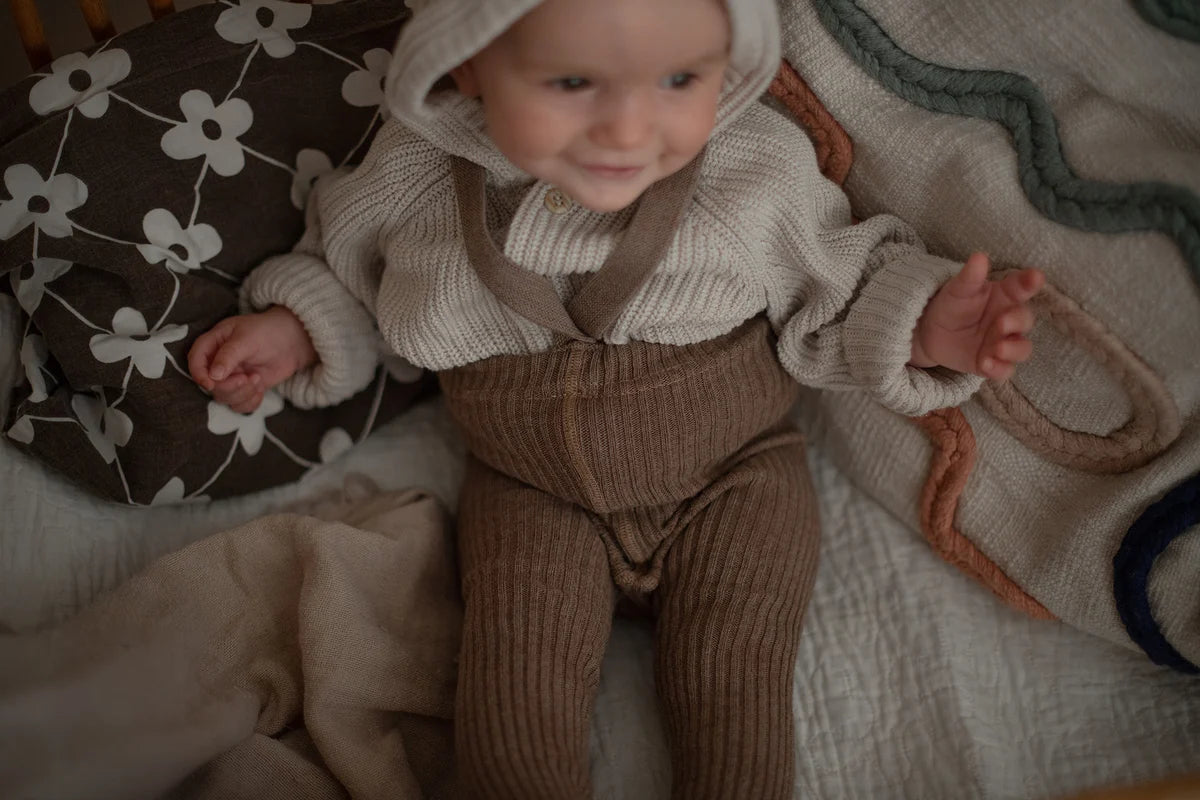 Silly Silas Hippy footed tights (GOTS) cocoa blend