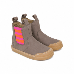 Lotta & Emil FIRST STEP Janne winter braun mit Orange/pink