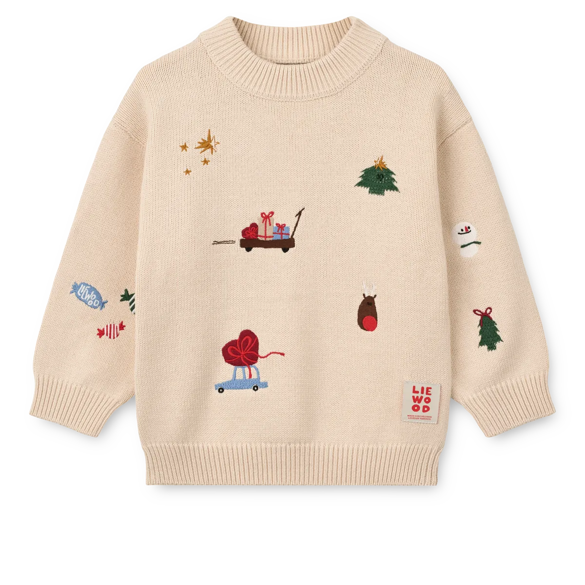 LIEWOOD Orlane Weihnachts-Strickpullover – Sandy mit Stickerei