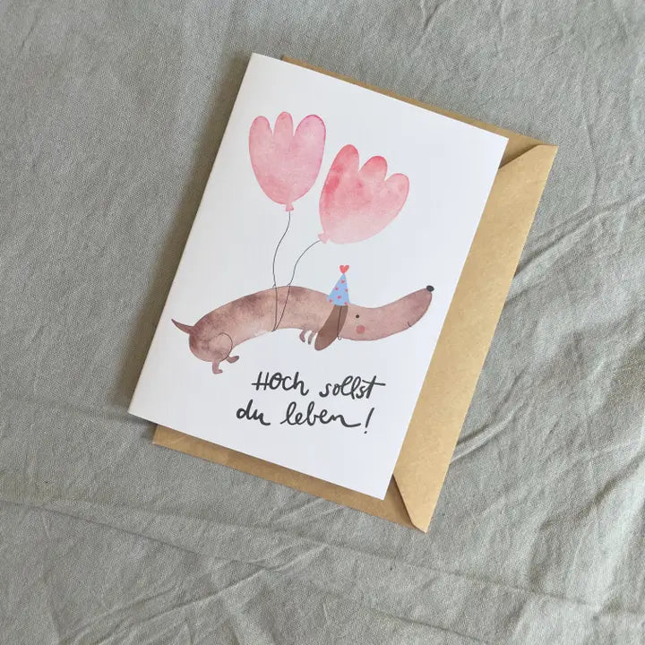 Hannahs Firlefanz - Klappkarte zum Geburtstag Dackel