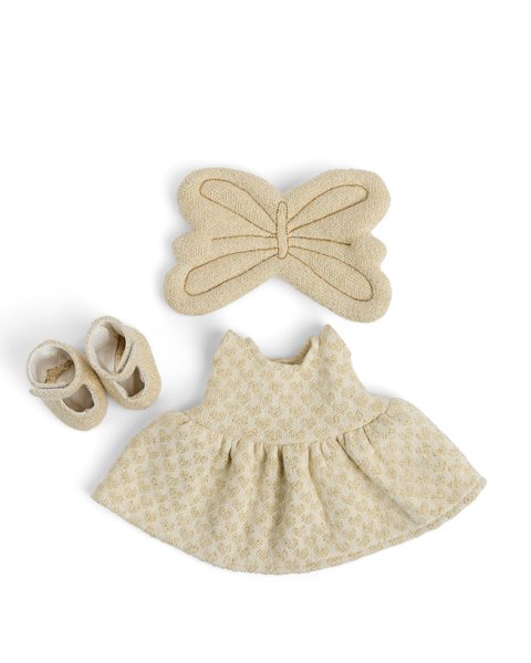 Smallstuff Puppenkleidung, Kleid, Schuhe, Flügel