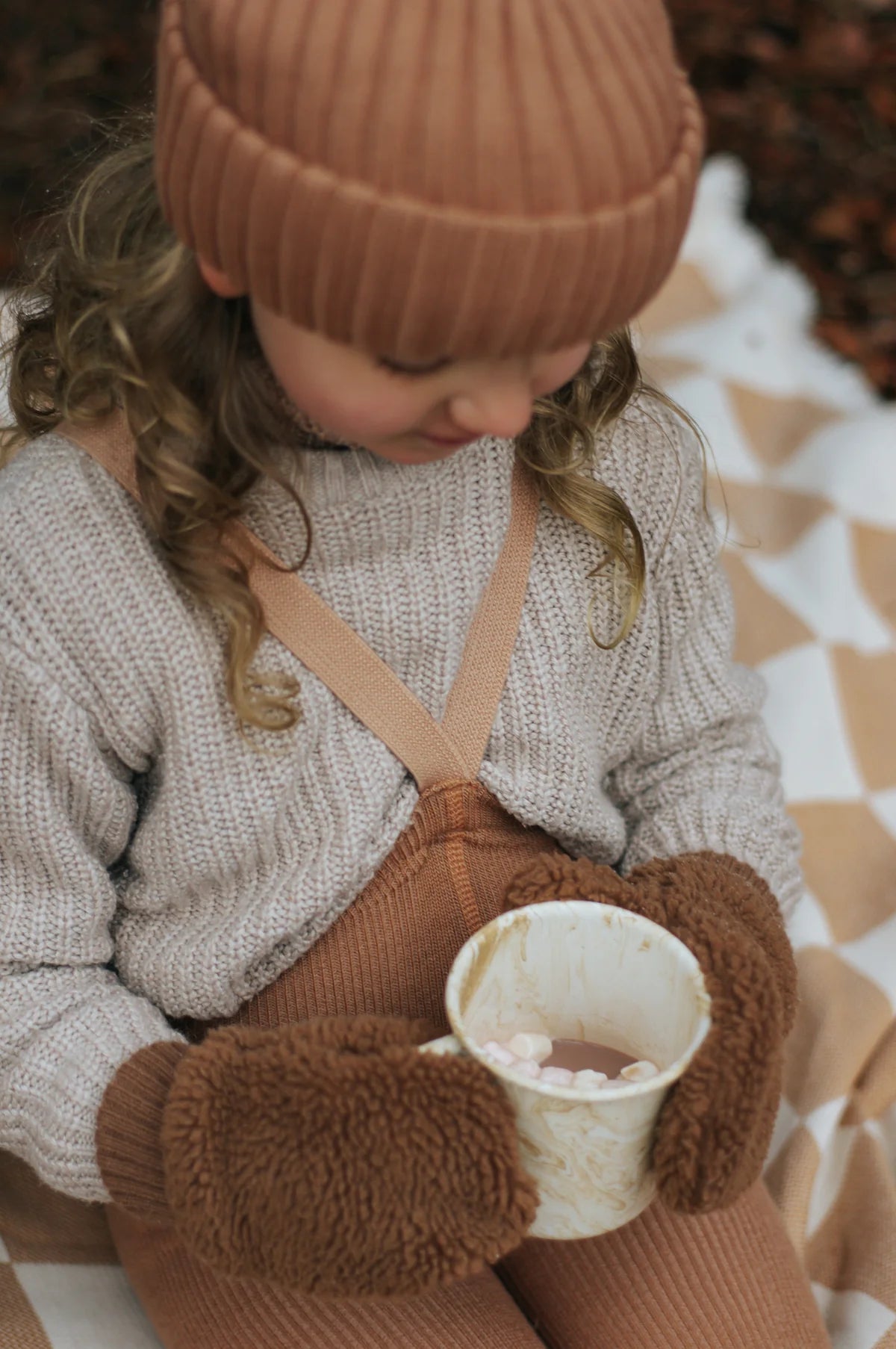 Silly Silas Wooly footless tights (GOTS) cappucino