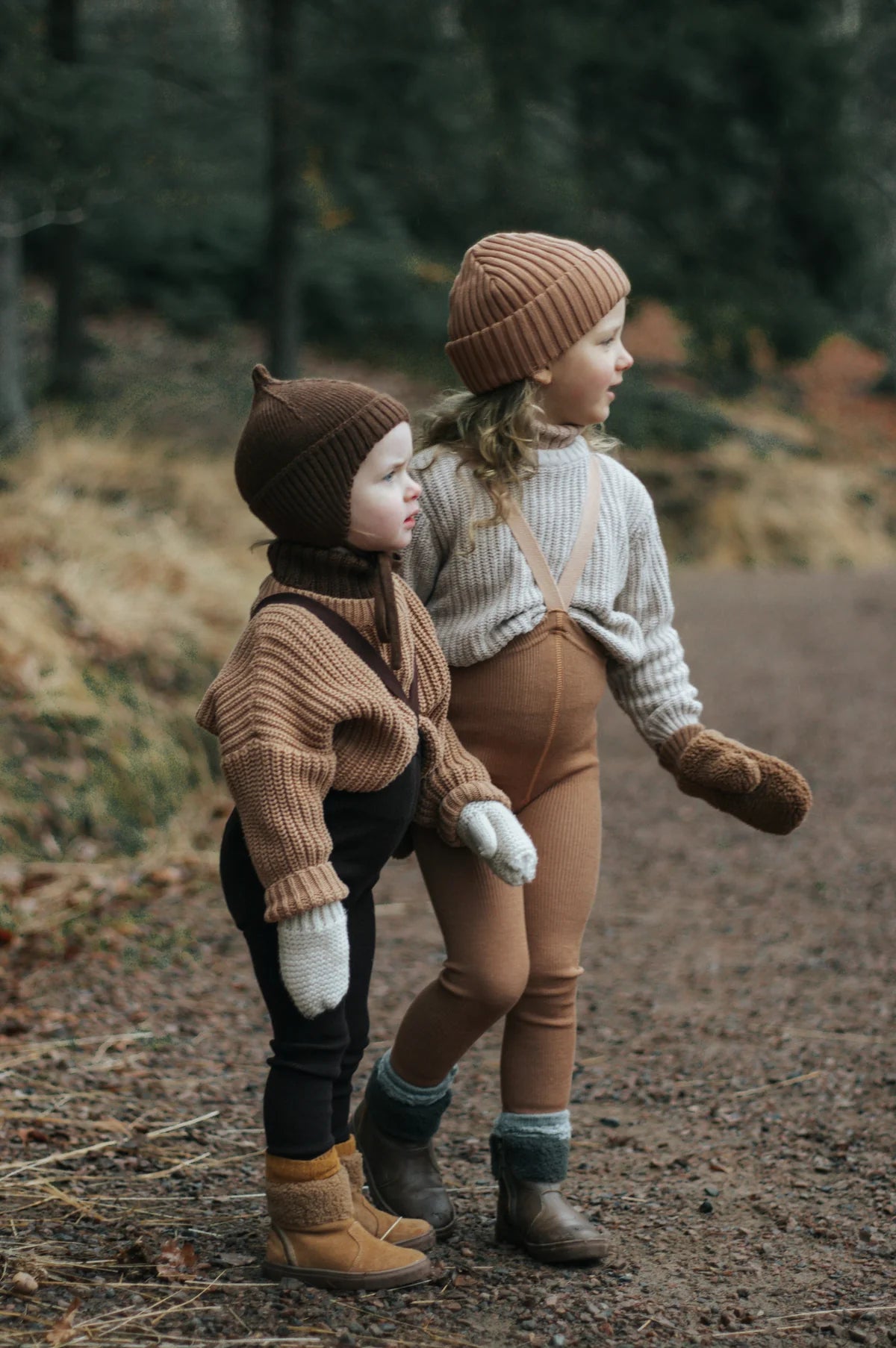 Silly Silas Wooly footless tights (GOTS) cappucino