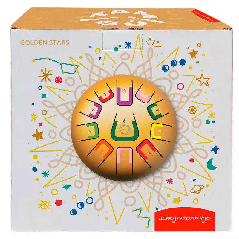 JuegaConmigo Tambú 8"/20 cm - matt gold (golden stars)