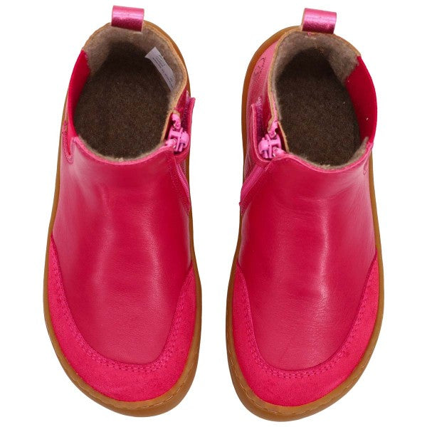 Telyo Barefoot Chelsea Boot Massai mit Wollfleece