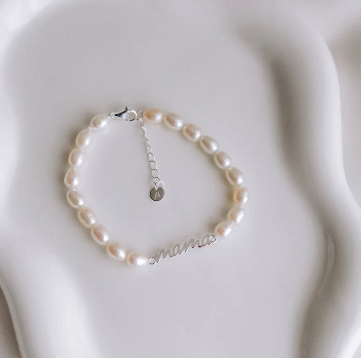 Mama Collection Pearltime Echt Perlen Armband 18k vergoldet 925 Silber Geschenk Eleganz x lisaceeline