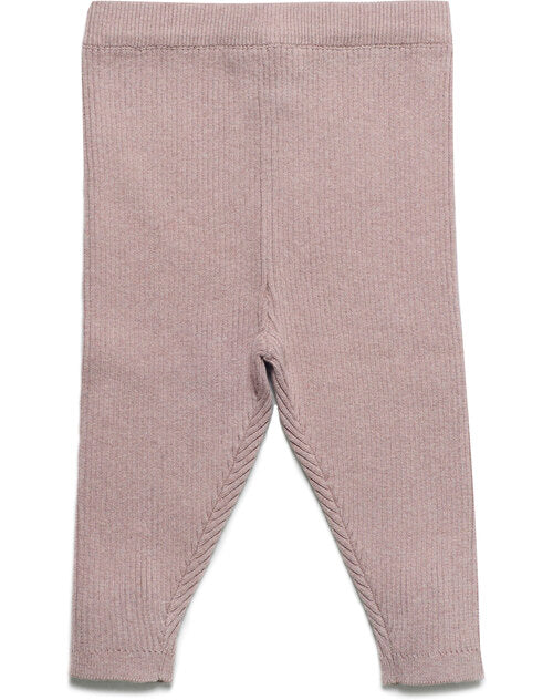 Puri organic Leggings Rippenstrick peanut