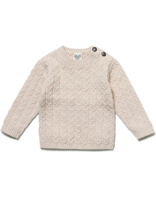 Puri organic Pullover Aranstrick natur
