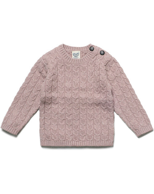 Puri organic Pullover Aranstrick peanut