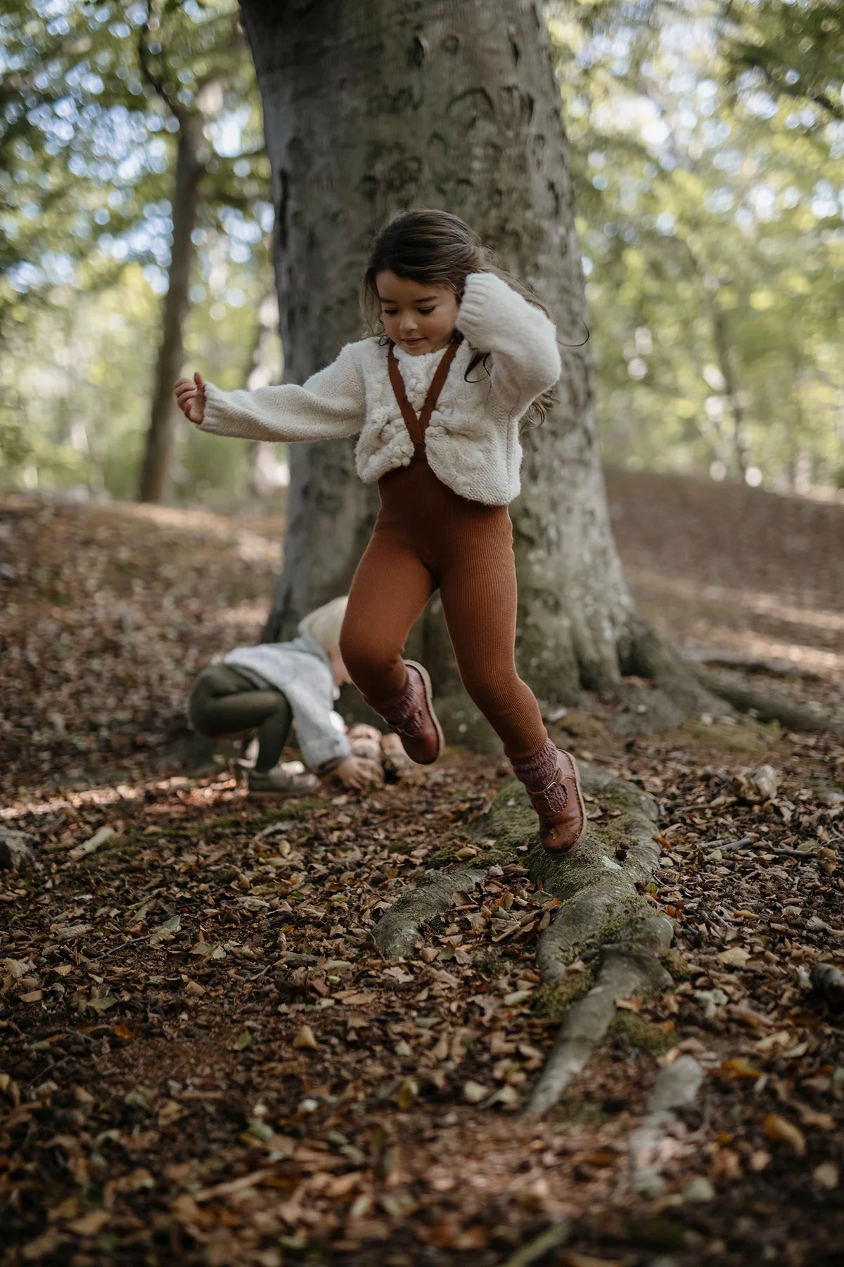 Silly Silas Footless Cotton Tights (GOTS) cinnamon