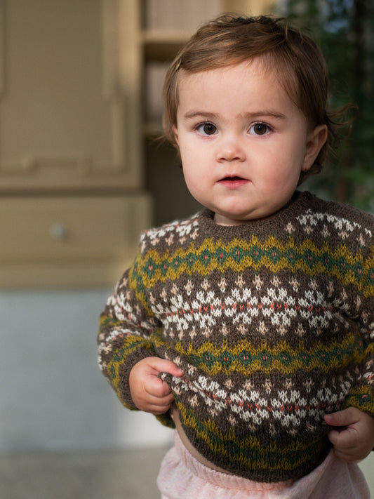 Serendipity Baby-Pullover aus Alpakawolle